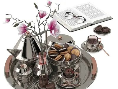 Decorative set2 Low-poly 3D model