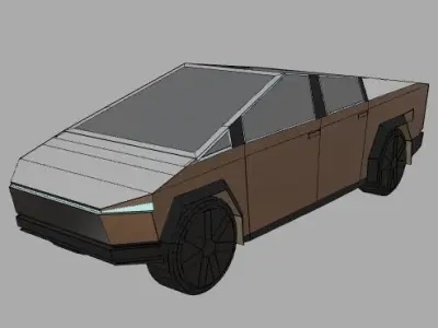 Cybertruck - ready for the game Low-poly 3D model