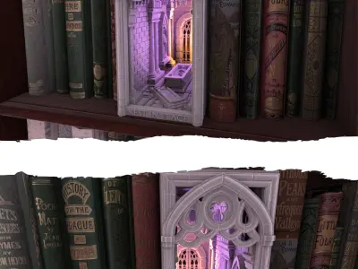 Crypt Booknook 3D print model