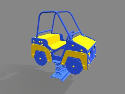 Toy car for playground 3D model