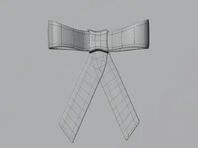 Ribbon High quality 3d model Low-poly 3D model