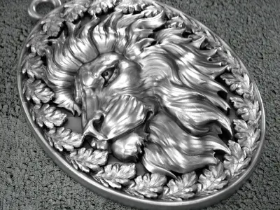 Lion-pendant-2 3D print model