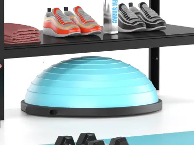 Fitness Room set 02 3D model