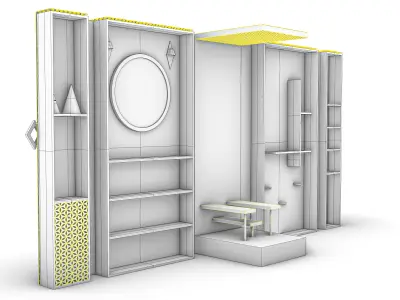 Majestic box dressing room 3D model