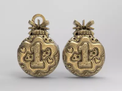 little one first christmas tree decor  3D print model