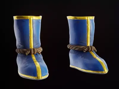 Goku Shoes Free low-poly 3D model