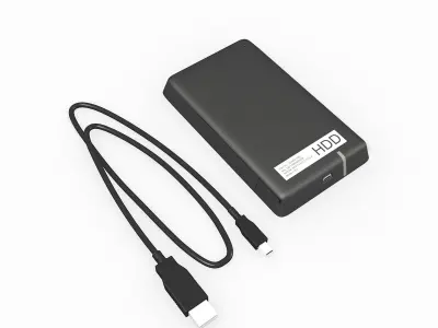 External harddisk 3D model