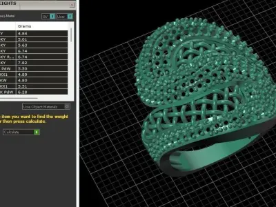 STL 3DM Women Ring Womens Ring Diamonds With Stone Model DP1505 3D print model