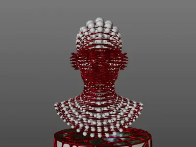 Vortex Pearl Statue Sculpture 3D 3D model