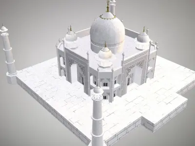Taj Mahal Low-poly 3D model