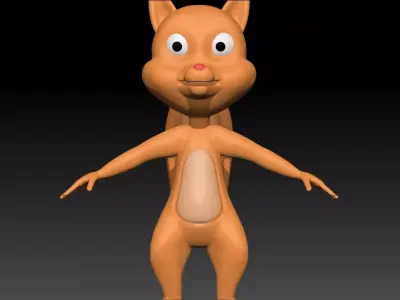 Baby Squirrel 3D Model 3D model