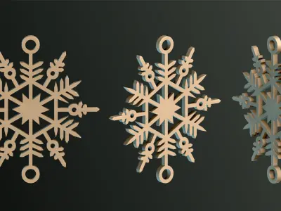 SNOWFLAKES CLASSIC TREE DECORATION 3D print model