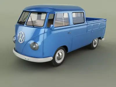 Volkswagen Type 2 Double Cab Pickup  T1 3D model