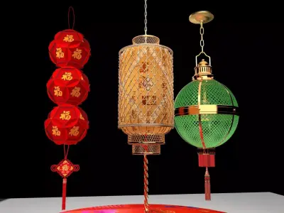 Chinese  red lantern  3D model