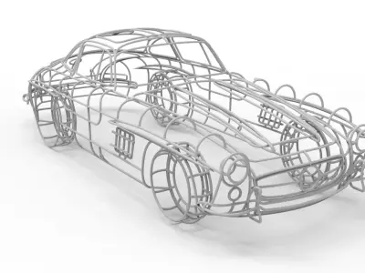 Mercedes-Benz 300 SL 3D print model
