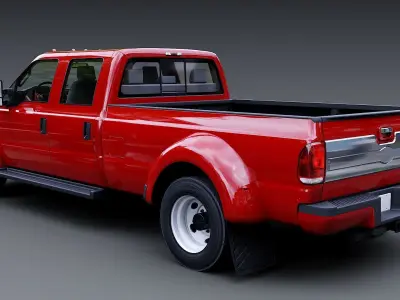 Pickup truck off road Low-poly 3D model