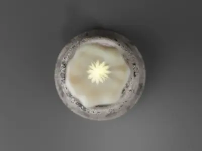 Old worn candlestick 3D model