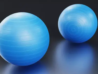 Exercise Ball 3D Model Low-poly 3D model
