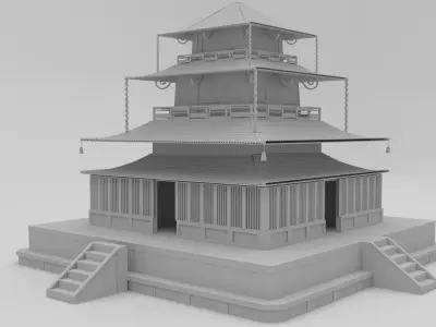 Japane Style House 3D model