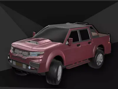 Pickup Low-poly 3D model by alastermedrano