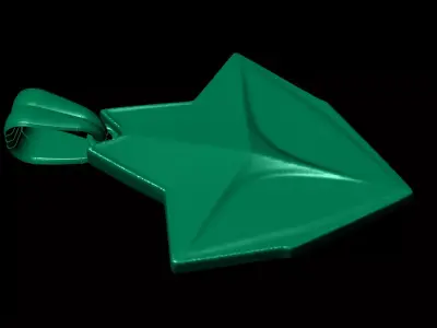 Arrow head STL 3D Model for Jewelry - One Inch Pendant 3D print model