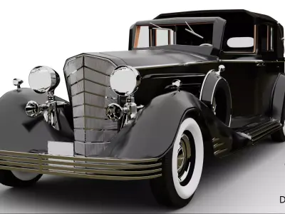 1938 Cadillac V16 - Vintage 3D Car Model 3D model