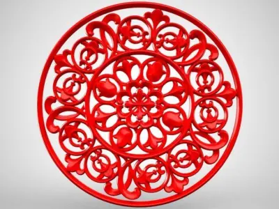 Engraving  no8 Low-poly 3D model