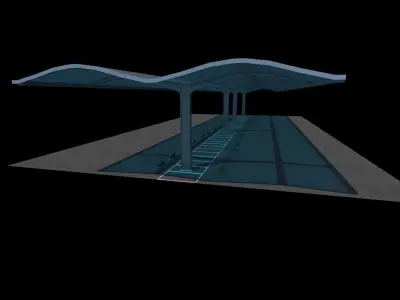 Parking Sunscreen Low-poly 3D model