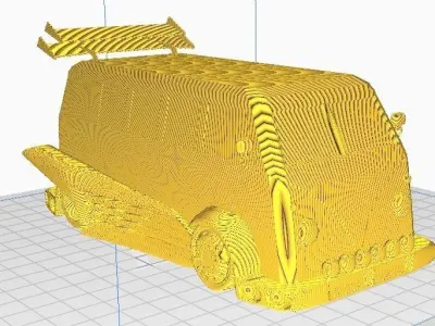 minibus tuning rigged and stl 3D print model