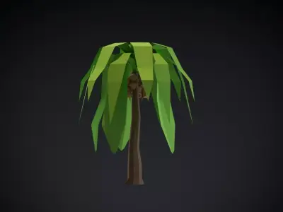Coconut Tree Low-poly 3D model
