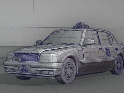 Hong Kong Culture series - Hong Kong Taxi - Crown Comfort Sedan 3D model