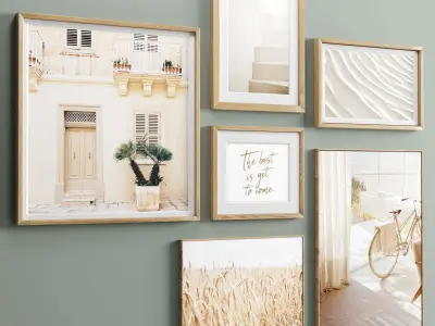 Minimal Photo Frame Set - 11 Low-poly 3D model