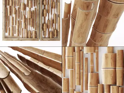 Panel bamboo drank decor n1 3D model