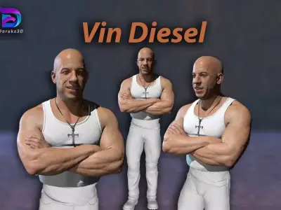 Vin Diesel Fast STL 3D Model Printer Movie Custom Action Figure 3D print model