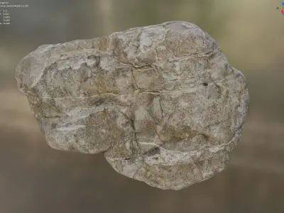 Sandstone with Quartz - 8K Textures - 6 Mesh Resolutions Low-poly 3D model