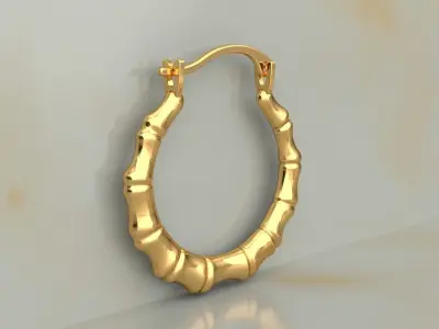 Earrings in lock  02 3D print model