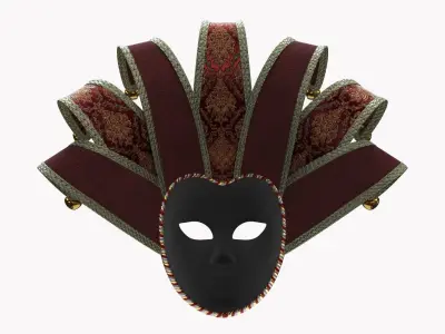 Venetian Carnival mask 02 3D model