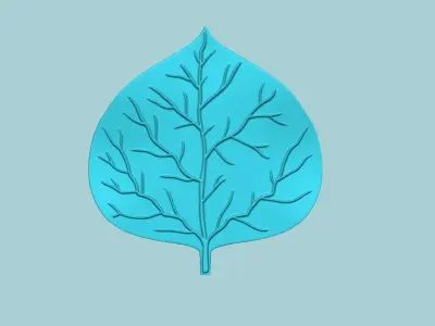 Quaking Aspen Leaf - Molding Artificial EVA Craft 3D print model