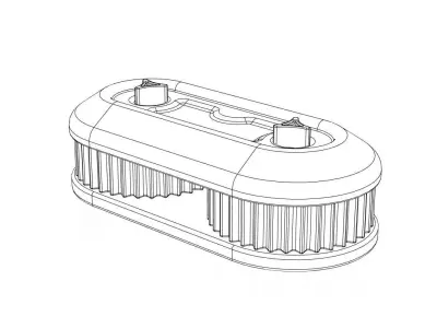 Classic double air cleaner hi-poly 3D print model