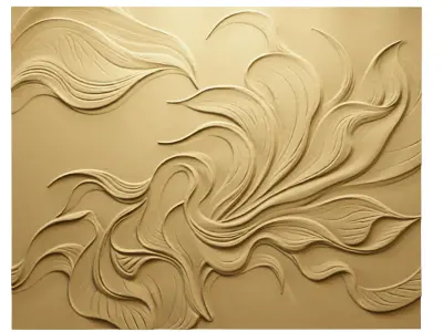 modern panel wall decor set relief stl mural CNC 157 3D model