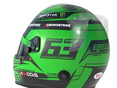 F1 Mercedes Helmets 2023 3D model