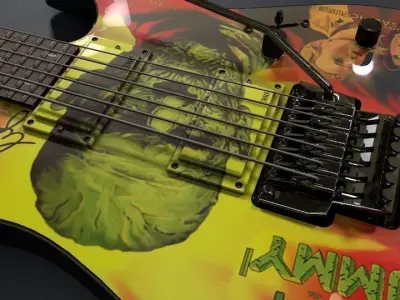 Kirk Hammett ESP KH-3 Karloff Mummy Guitar 3D model