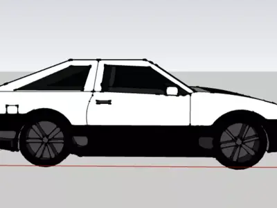 toyota trueno ae 86 Low-poly 3D model