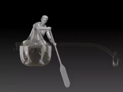 canoe boy 3 3D print model
