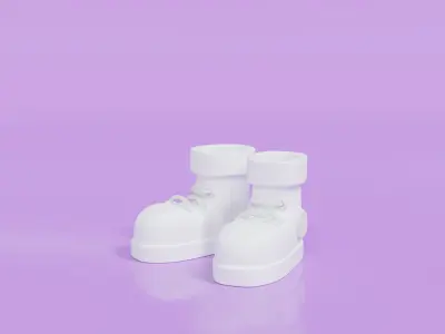 Sneakers cute cartoon Free 3D model