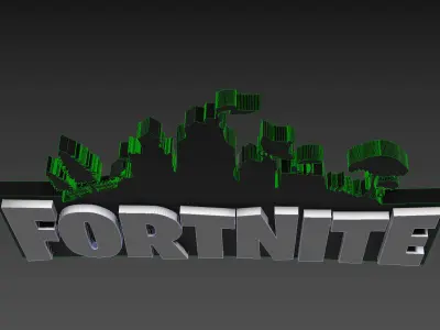 Fortnite logo Free low-poly 3D model