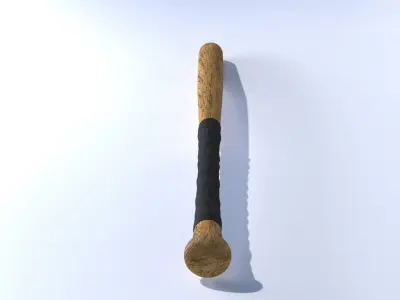 Old Baseball Bat Low-poly 3D model