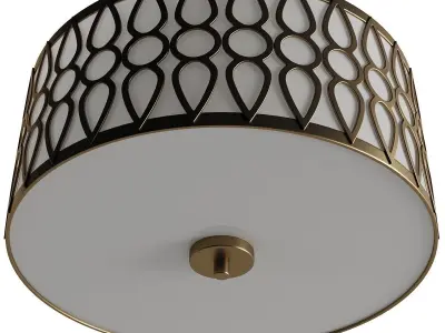 Aaru Fabric semi flush mount 3D model