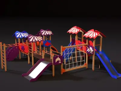 Childrens play complex 3D model