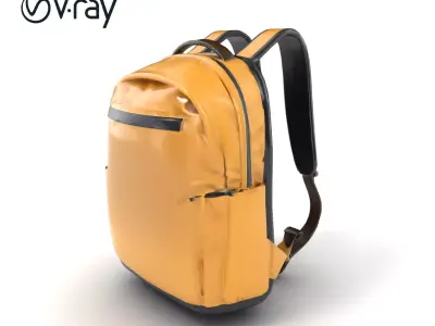Minimalist Daypack Backpack Model Pack Low-poly 3D model